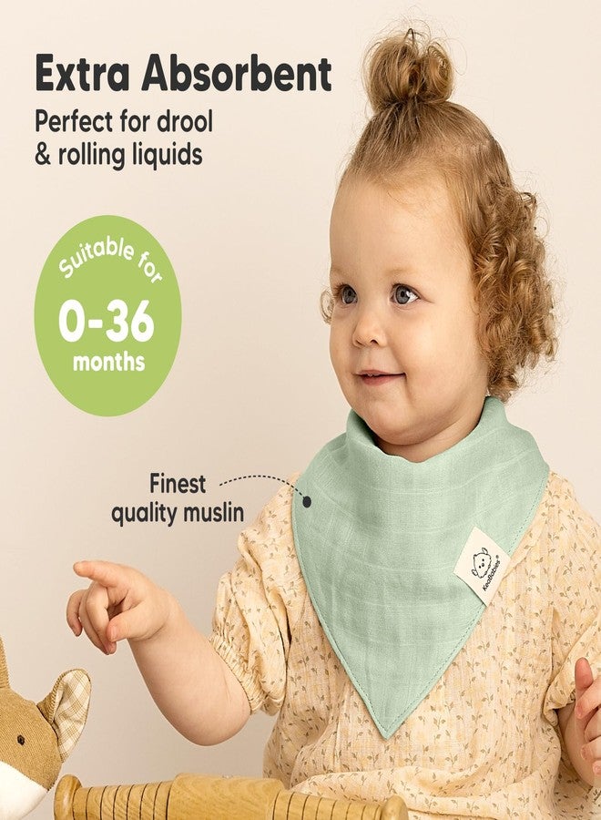 KeaBabies 8-Pack Muslin Baby Bibs for Boys, Girls - Muslin Bandana Drool Bibs for Baby Girl & Boy, Drooling Newborn, Teething Toddler, Infant 0-36 Months, 100% Cotton Extra Absorbent & Soft (Mirage) - Image 2