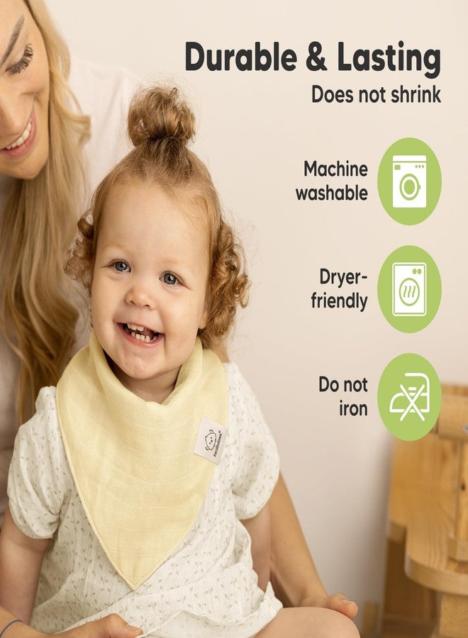 KeaBabies 8-Pack Muslin Baby Bibs for Boys, Girls - Muslin Bandana Drool Bibs for Baby Girl & Boy, Drooling Newborn, Teething Toddler, Infant 0-36 Months, 100% Cotton Extra Absorbent & Soft (Mirage) - Image 5