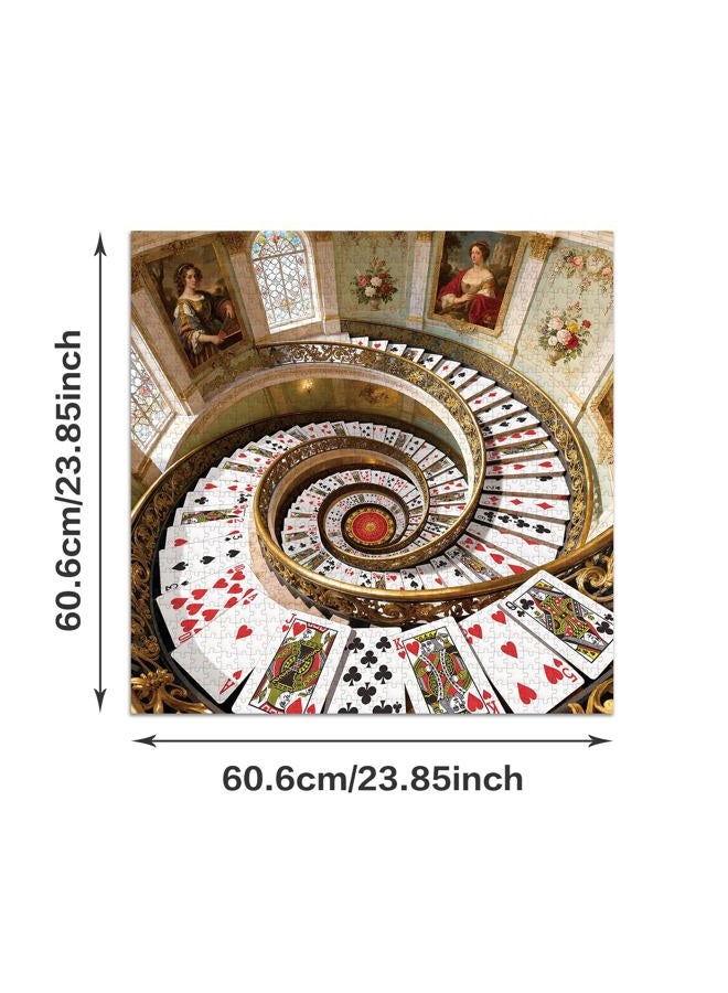 Cafly Jigsaw Puzzles for Adults 1024 Pieces - Challenging Fun Puzzles Stunning Art Wall Decor, Gift for Adult Puzzle Lovers, Family Game, Spiral Staircase - Image 4