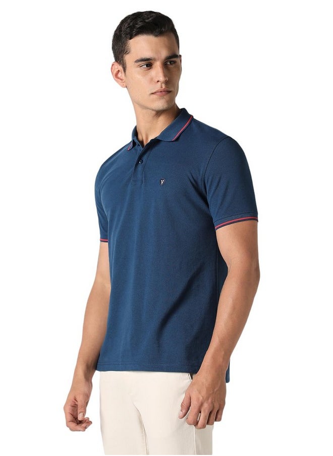 فان هيوزن تي شيرت بولو للرجال من Van Heusen بمقاس عادي (VSKP517S011419_Nautical L)  - Image 3