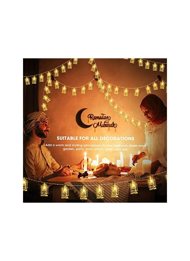 NIBEMINENT 19.69Ft 40LED Ramadan Lantern String Lights, Ramadan Decorations for Home, Outdoor, USB and Battery Powered, Perfect for Eid Al-Fitr & Mubarak Celebration (Warm Yellow)  - Image 5