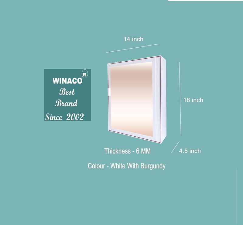 WINACO Moonlight New Look White Acrylic 6 MM Heavy Thickness 14 x 45 x 18 Storage Organizer - Image 2