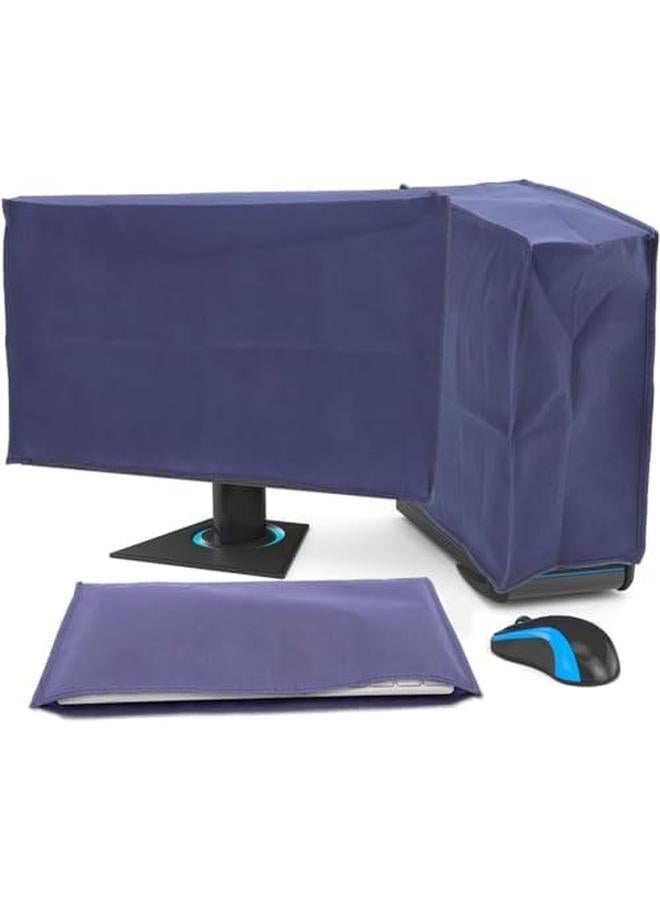 erorex 3Pcs Computer Dirt Proof Cover Case Pc Gabinete Pc Anti Static Computer Cover Desktop Conputer Keyboard Case Keyboard Pc Desktop Pc Cover Computer Accessory Dust Cover - Image 4