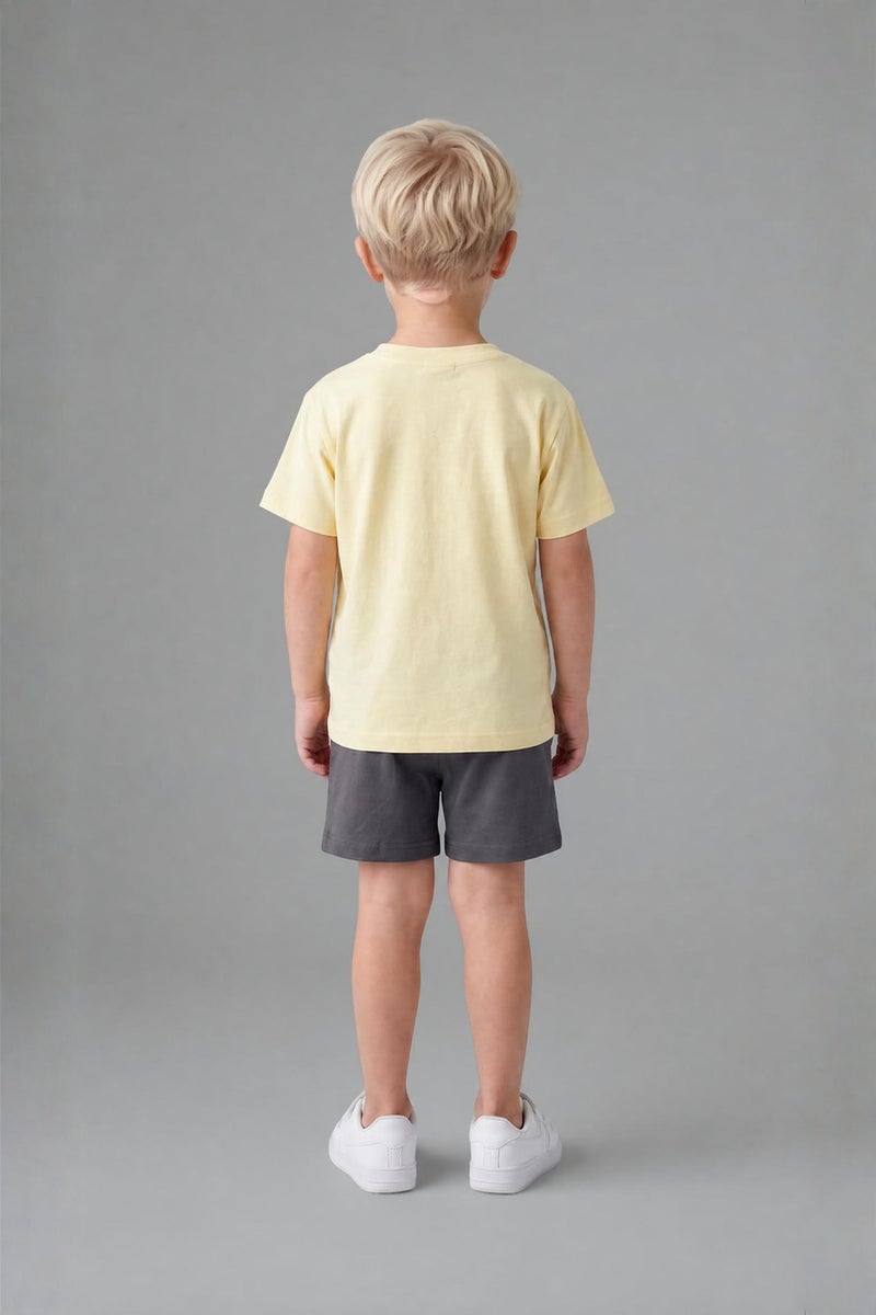 DeFacto Yellow BabyBoy Baby Boy 2 piece Regular Fit Crew Neck Set Casual - Image 3
