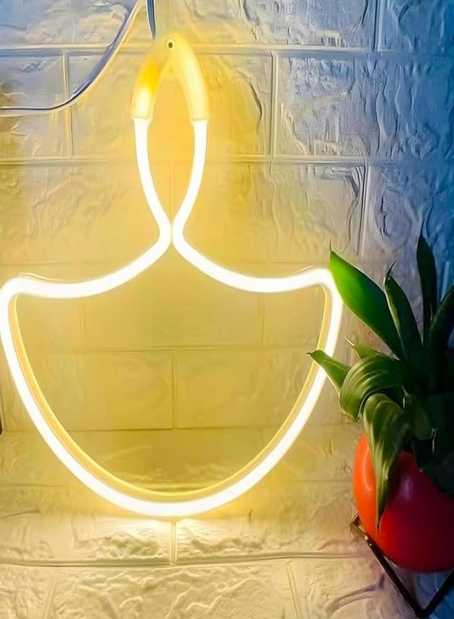 TechPride Neon LED Diya Light, Warm White, Pack of 2 | Hanging Decorative Lights for Home, Pooja Room, Wedding & Diwali Decoration (Diya - Warm White, Set of 2) - Image 2