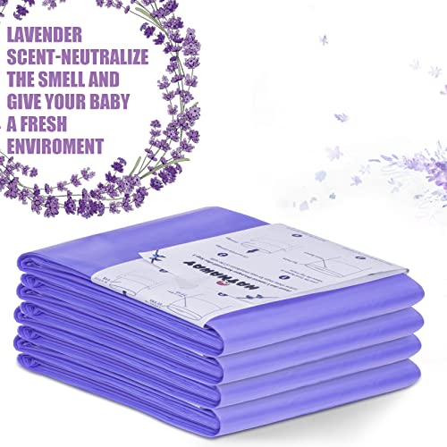 Med Diaper Pail Refills Increased 30% length Compatible with Dekor Plus Diaper Pails Lavender Scent Holds up to 3016 Diapers (4 Pack) - Image 2