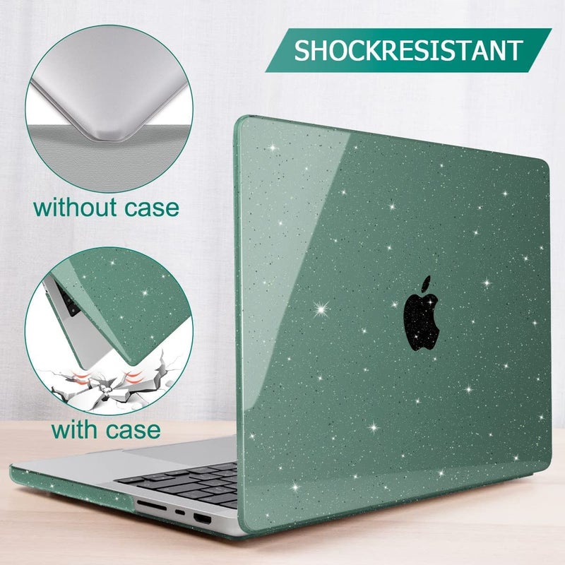 Moca حافظة موكا لجهاز ماك بوك إير الجديد 13.6 بوصة (M4 A3240، M3 A3113، M2 A2681) مع خاصية التعرف على بصمة الإصبع، إصدار 2025 2024 2022 – غلاف بلاستيكي صلب واقي لجهاز لابتوب M2 M3 M4 إير 13 (ماتشا لامعة) - Image 3