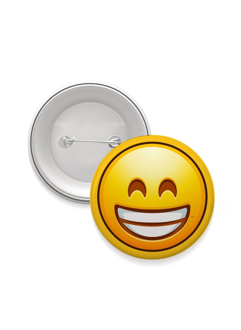 PRINTSHOP4ME - Smiley Emoji Button Pins For Kids and Adults-Perfect For Backpacks-Jacket-Fun Badge Pins-Expressive Smiley Emoji Badges - Image 1
