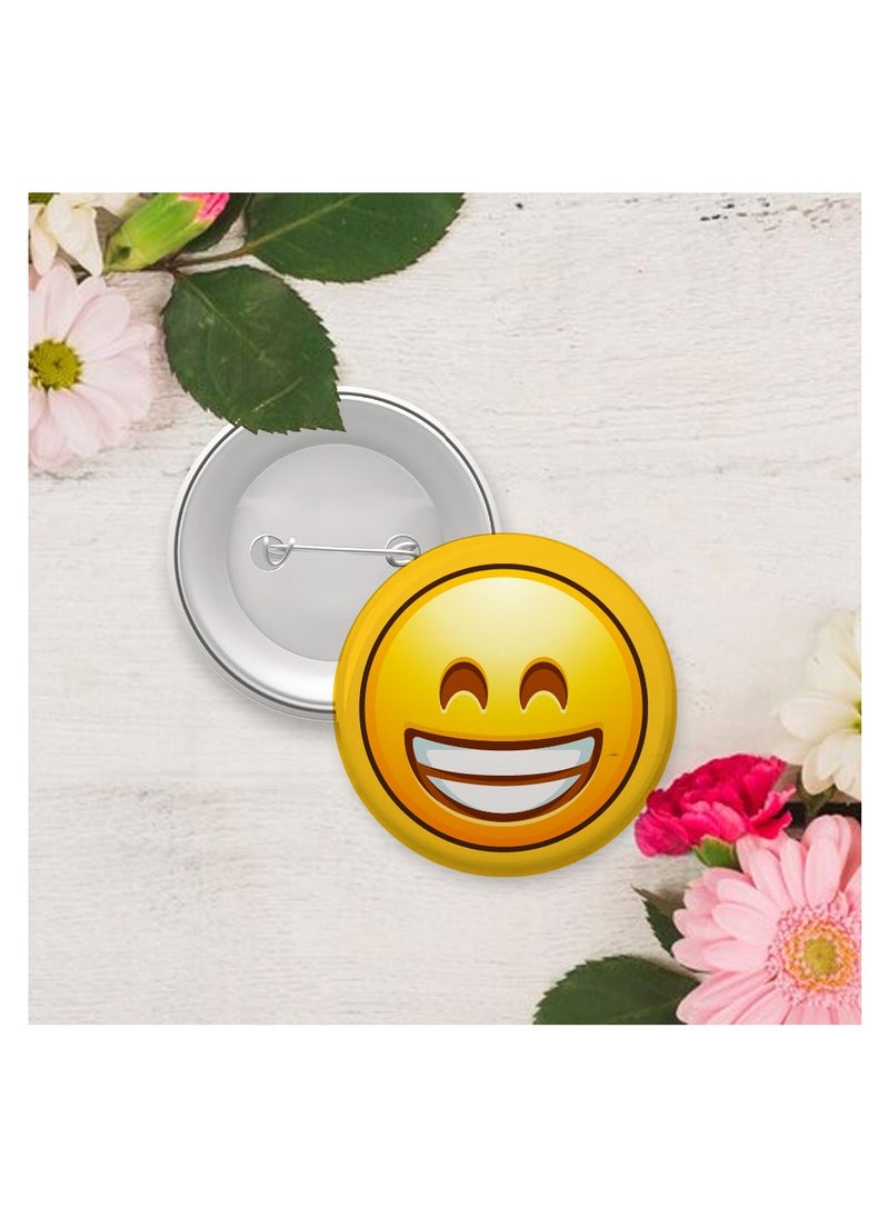 PRINTSHOP4ME - Smiley Emoji Button Pins For Kids and Adults-Perfect For Backpacks-Jacket-Fun Badge Pins-Expressive Smiley Emoji Badges - Image 1