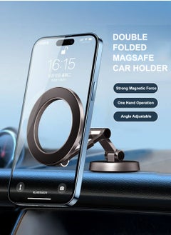 Magnetic Car Mobile Holder Multi-Surface Desk Phone Mount | Universal for iPhone MagSafe & Samsung | 360° Rotation | Strong Magnets | Durable Zinc Alloy
