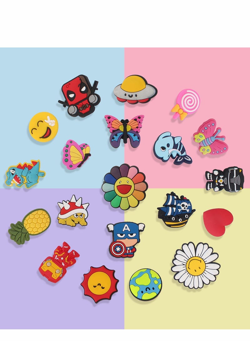 Zikra Crocs Shoe Decoration Charms, Random Different Charm for Crocs Charm for Hole Hole Shoe Buckle Party Favors ​Mini Charm Bracelet Wristband for Men Women Kid 50 Pcs - Image 2