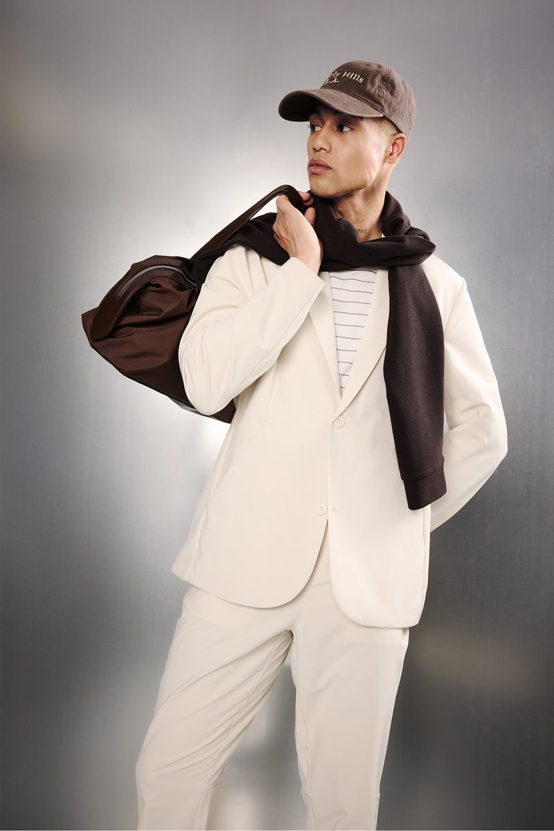 DeFacto Beige Man Technical Fabric Flexible Blazer	 Casual - Image 1