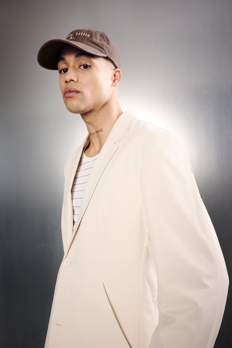 DeFacto Beige Man Technical Fabric Flexible Blazer	 Casual - Image 4