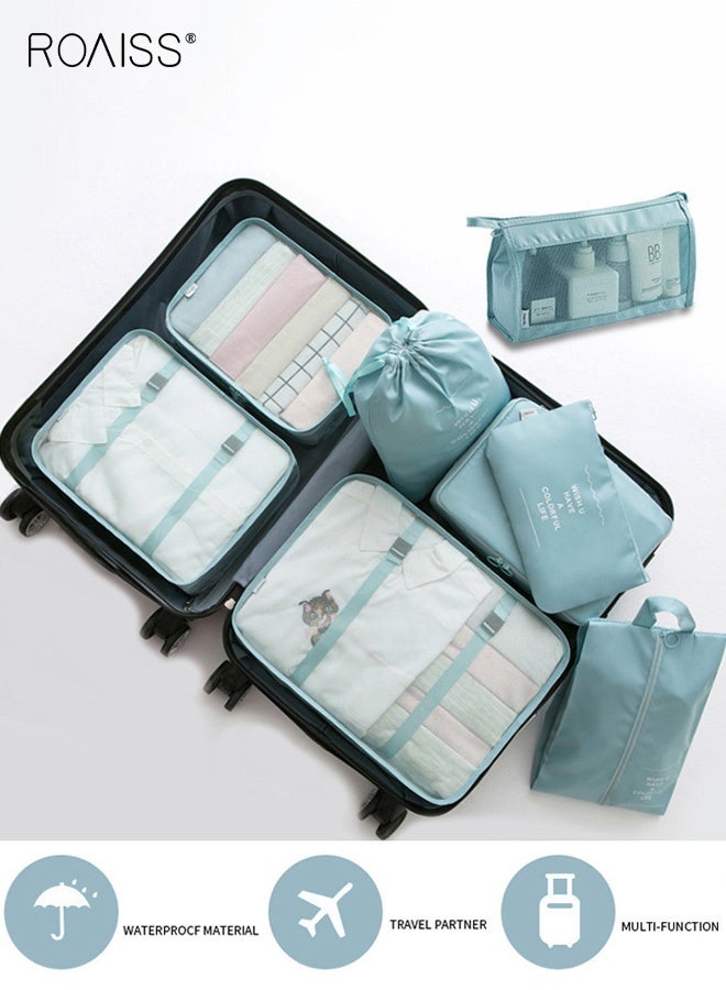 roaiss 8Pcs Laundry Bag Set, Thickened Fine Mesh Colour-Protecting Anti-Snag Laundry Net Bag Multi-purpose Large, Medium and Small-sized  Sorting Storage Bag, Zipper for for Easy Access Blue - Image 5