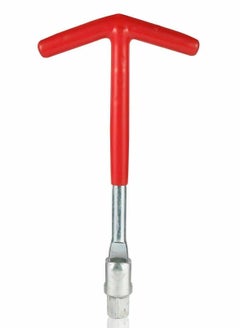 KASTWAVE Spark Plug Sleeve Wrench Set, Red T-Handle Stainless Steel Silicone Car Motorcycle Wrench Tool Dual-use 16 21mm Universal for Fastening and Demolition  - Image 5