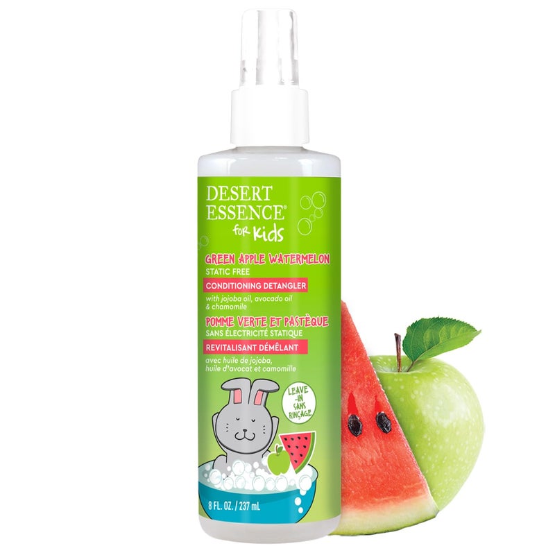 Desert Essence Kids Conditioing Detangler Spray 8.0 fl oz - Vegan, Gluten-Free. Cruelty-Free - Leaves hair smooth, shiny and easy to comb through - Gentle Formula - Image 1