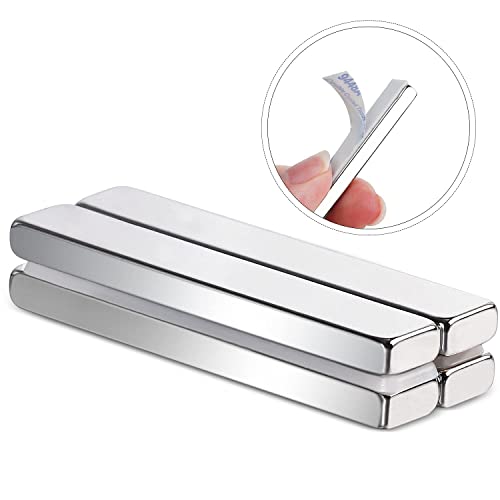 MIKEDE Magnets, 12 Pack Neodymium Bar Magnets with Double-Sided Adhesive, Strong Magnet Heavy Duty Magnetic Strips, Powerful Rare Earth Metal Magnet for Locker, Fridge, Office - 60x10x5 mm - Image 5