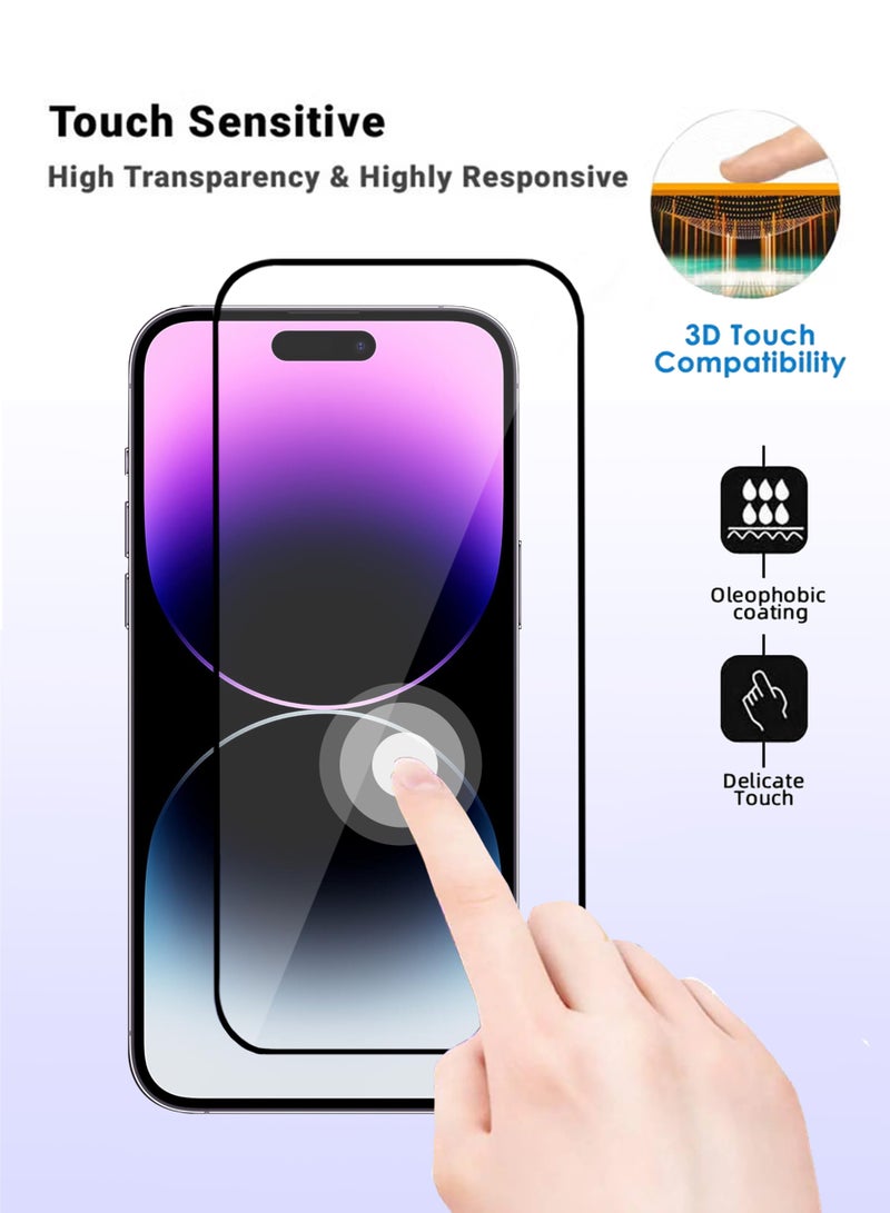 S-TOP Apple iPhone 14 Pro Max Screen Protector - Premium Full Screen Tempered Glass For Apple iPhone 14 Pro Max , High Transparency, Delicate Touch, Anti-Explosion, Smooth Arc Edges, Easy Installation - Image 4