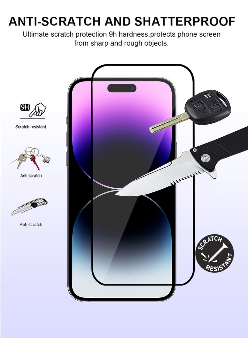 S-TOP Apple iPhone 14 Pro Max Screen Protector - Premium Full Screen Tempered Glass For Apple iPhone 14 Pro Max , High Transparency, Delicate Touch, Anti-Explosion, Smooth Arc Edges, Easy Installation - Image 2