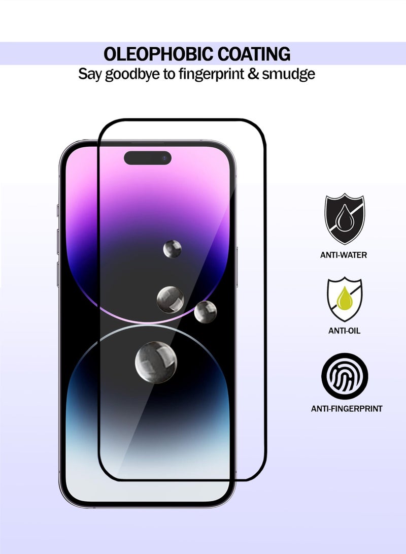 S-TOP Apple iPhone 14 Pro Max Screen Protector - Premium Full Screen Tempered Glass For Apple iPhone 14 Pro Max , High Transparency, Delicate Touch, Anti-Explosion, Smooth Arc Edges, Easy Installation - Image 3