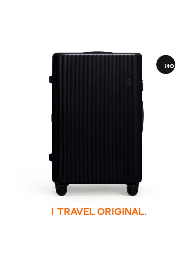 Ito Luggage Pistachio Large Capacity Business Suitcase, Trolley Case For Men And Women, Check-in Suitcase, Charcoal Black, 28 Inches - Image 1