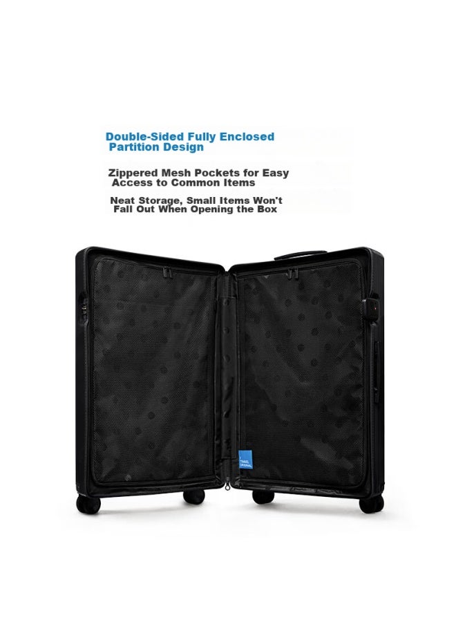 Ito Luggage Pistachio Large Capacity Business Suitcase, Trolley Case For Men And Women, Check-in Suitcase, Charcoal Black, 28 Inches - Image 5