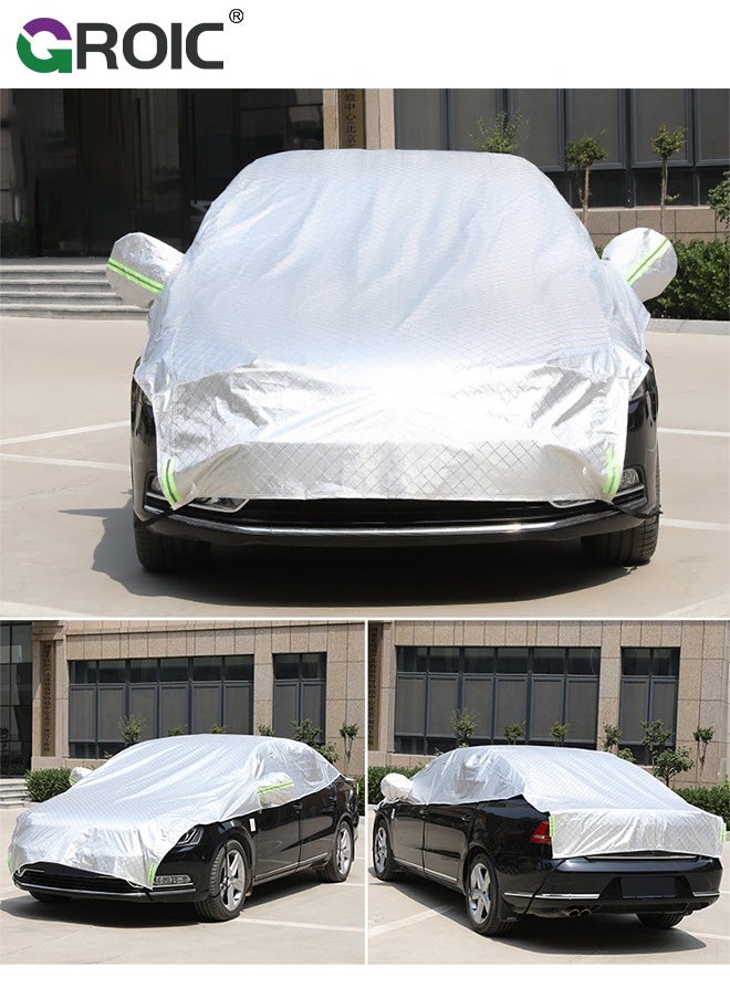 GROIC - Half Car Cover for All Weather Car Body Covers, Top Half Car Cover Outdoor Indoor for All Season Waterproof Dustproof UV Resistant Universal (Fit SUV, Length 208.7"*Width 94.5") - Image 1