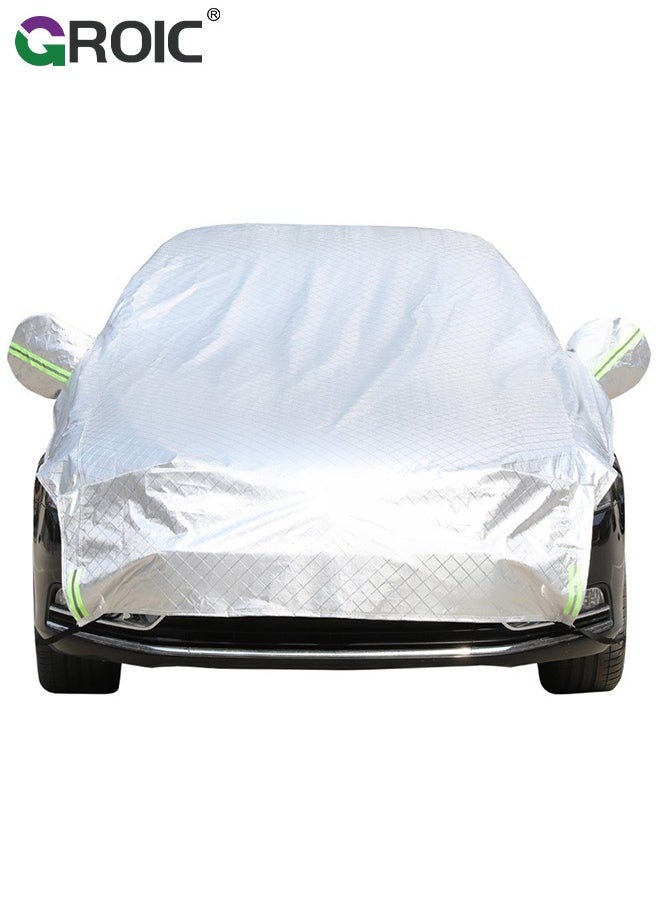 GROIC - Half Car Cover for All Weather Car Body Covers, Top Half Car Cover Outdoor Indoor for All Season Waterproof Dustproof UV Resistant Universal (Fit SUV, Length 208.7"*Width 94.5") - Image 1