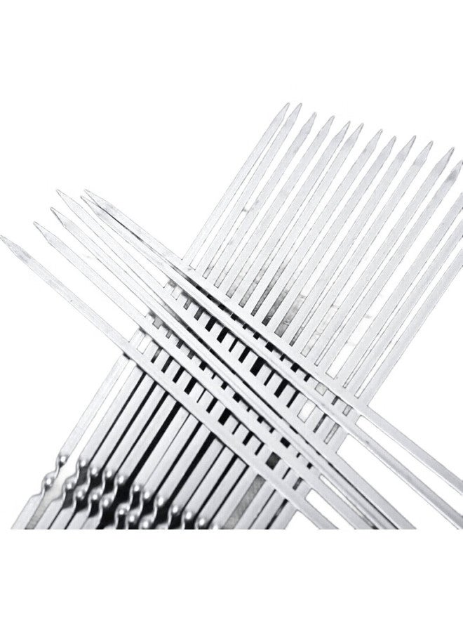 Suncojia 304 Stainless Steel Barbecue Skewers, Meat Kebab Skewers, Grilling Needles, Barbecue Tools, 50 Pieces - Image 1