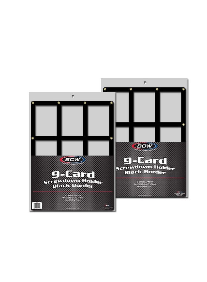 BCW 9Card Black Border Screwdown Holder 2 Ct - Image 1