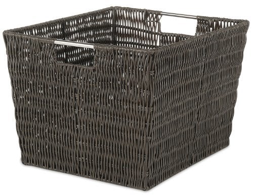 Whitmor Rattique Storage Tote Basket - Espresso - Image 4