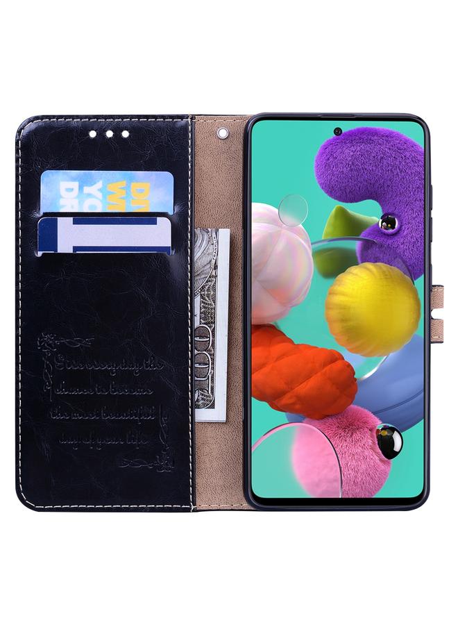 اس-توب جراب لهاتف Samsung Galaxy A52 5G / 4G، جراب جلدي أفقي بتصميم شمع زيتي مع حامل وفتحات للبطاقات ومحفظة - Image 4