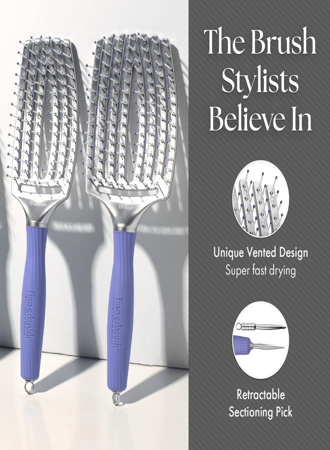 Olivia Garden Finger Brush Scalp-Hugging & Vented Paddle Hair Brush FB-MD (Medium) - Image 5