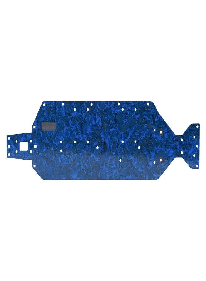DJX 2.5mm Blue Forged Carbon Fiber Chassis for 1/10 Losi 22S Sprint Car Upgrade Parts Accessories (94g) (Black and Blue) - Image 1