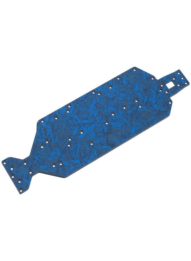 DJX 2.5mm Blue Forged Carbon Fiber Chassis for 1/10 Losi 22S Sprint Car Upgrade Parts Accessories (94g) (Black and Blue) - Image 3
