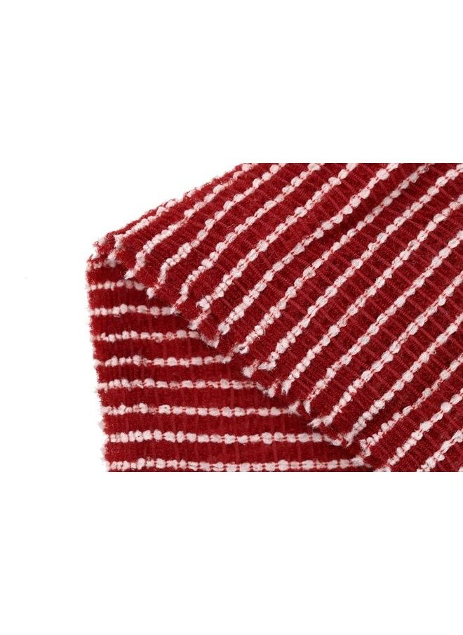 Terra Distribution Exfoliating Washcloth [Made in Japan] Extra Long Exfoliating Towel Special Texture Makes Fluffy Foam Lather, Back Scrubber, Dead Skin Cell Remover, Loofah for Women and Men (2pcs Set(Black, Red)) 