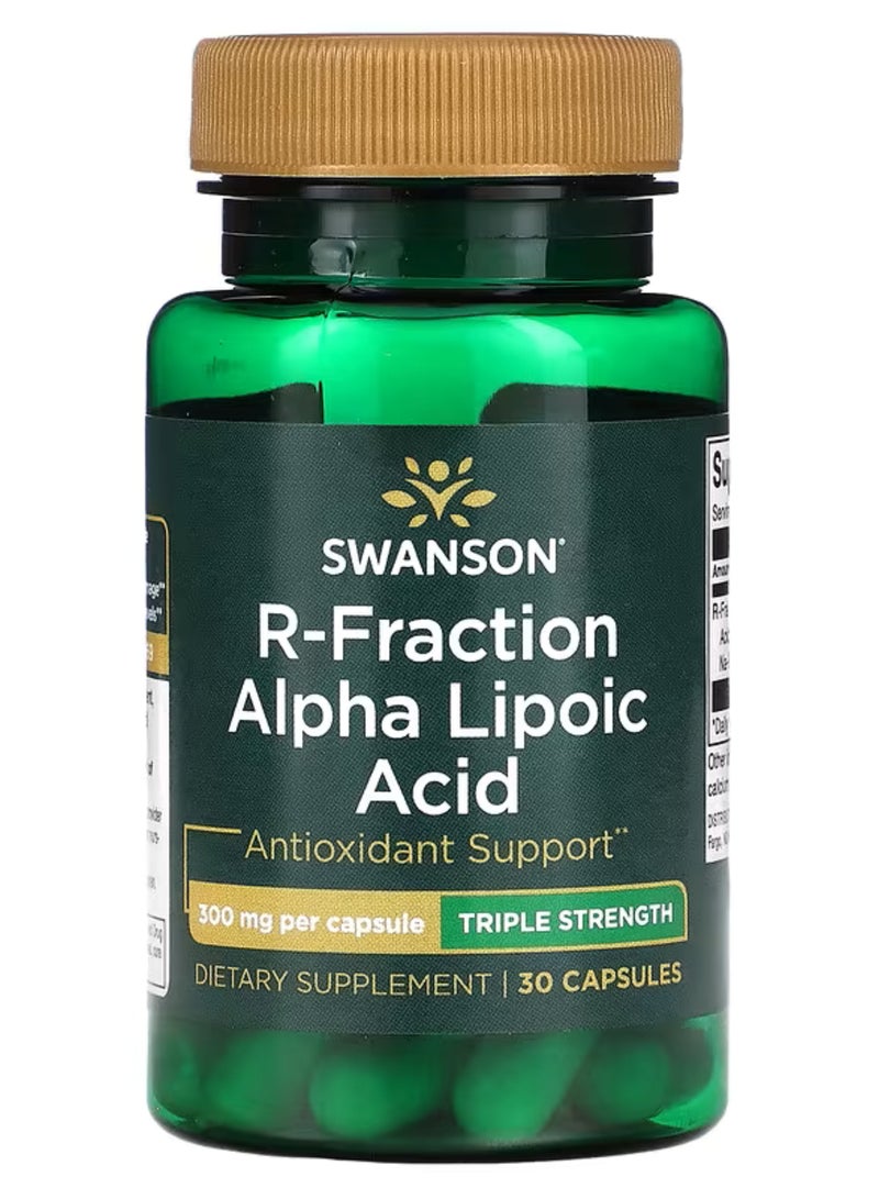 Swanson, R-Fraction Alpha Lipoic Acid, Triple Strength, 300 mg, 30 Capsules