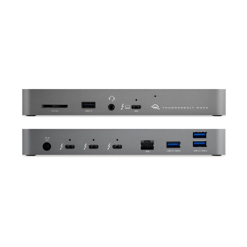 OWC محطة Thunderbolt 11-Port مع 4 منافذ، 4 منافذ USB، Ethernet، صوت، ووظيفة قارئ بطاقات لجهاز Mac Thunderbolt 3 أو جهاز PC Thunderbolt 4 - Image 2