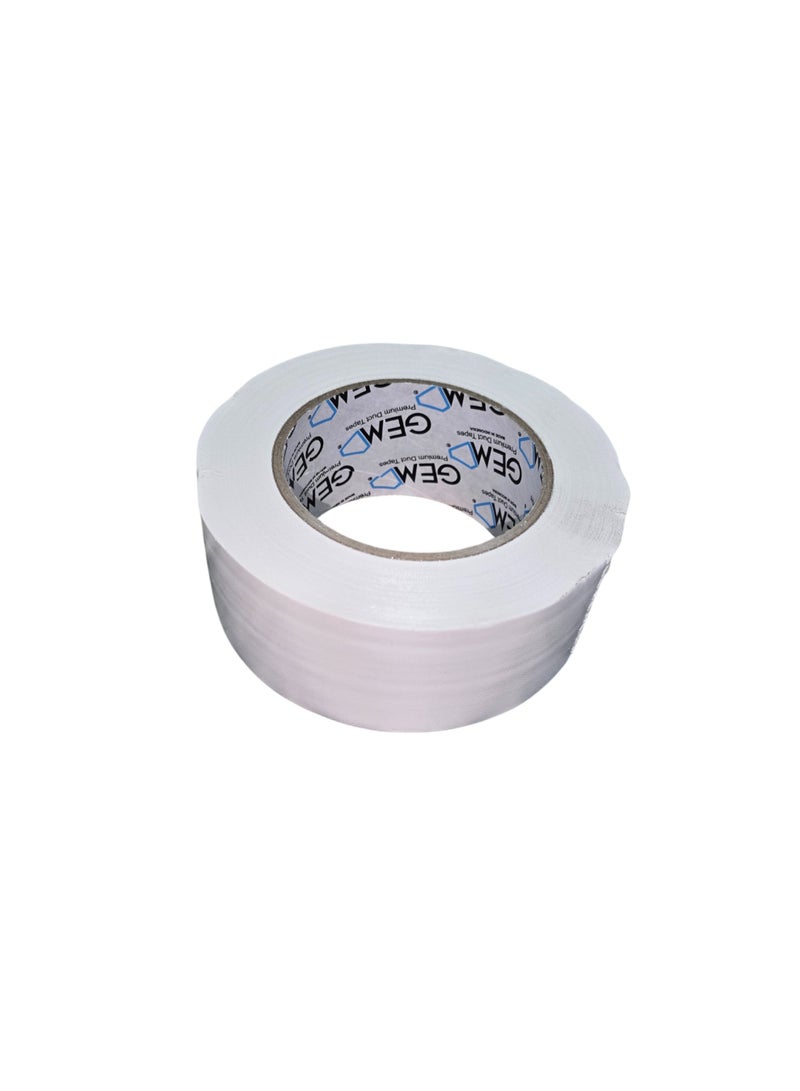 Gem Premium Duct Tape 50mm x 25m Strong Adhesive White - Image 1