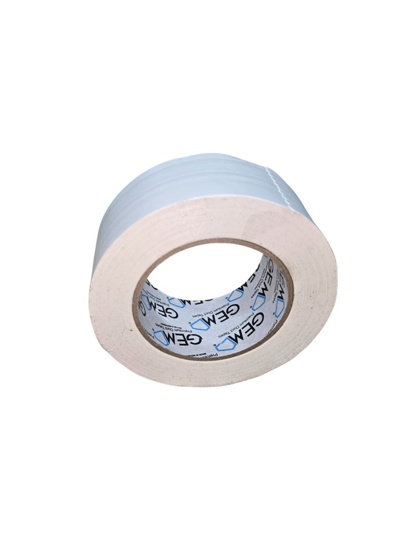 Gem Premium Duct Tape 50mm x 25m Strong Adhesive White - Image 2