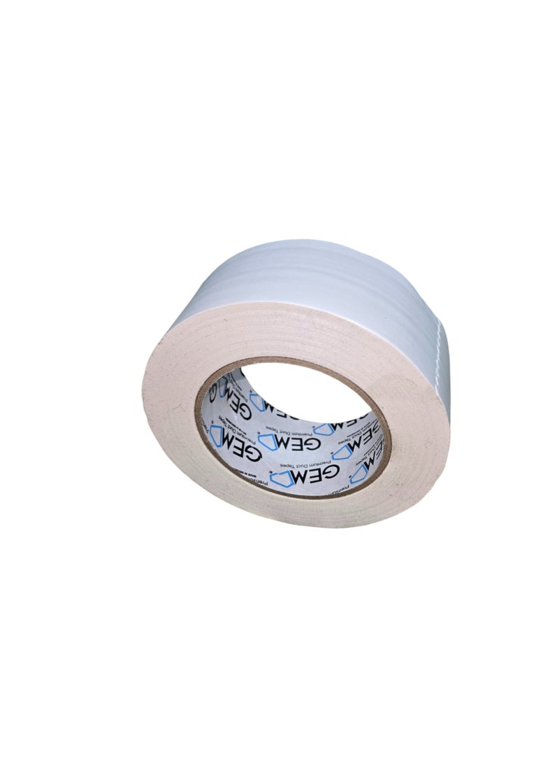 Gem Premium Duct Tape 50mm x 25m Strong Adhesive White - Image 4