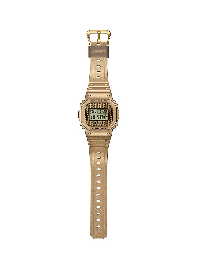 Casio G-Shock Watch - DWE-5600HG-1DR Gold Dial, Gold Band - Image 2