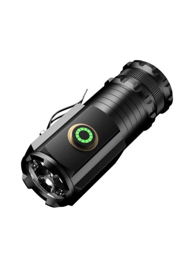 LED Torch Light, Rechargeable Torch Water Resistant with 5 Modes, Handheld Flashlight 5000 High Lumens, Compact Pocket Clip Torchs for Outdoor Activity, Emergency, Camping, Hiking - Image 1