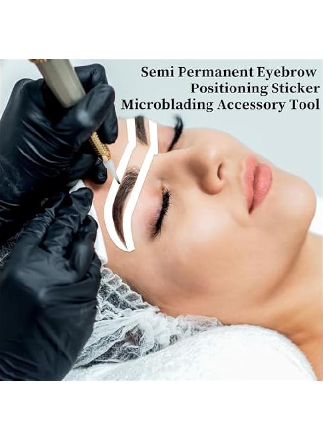 12 Pairs Eyebrow Stencil Stickers, Disposable Airbrush Eyebrow Stencils Shape Tape Brow Mapping Guide Auxiliary Stickers Air Brush Eyebrow Tattoo Template for Tinting Makeup - Image 3