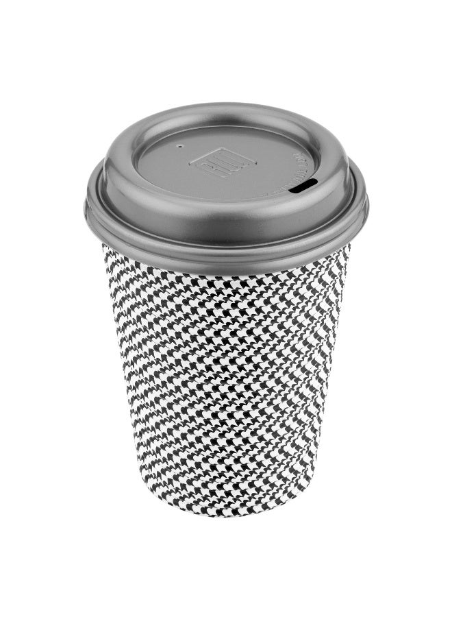Restaurantware Coffee Cup Lids Only For 8, 12, 16 and 20 oz Cups 500 Pack Of Disposable Pewter Gray Hot Cup Lids Leakproof Plastic Drink Covers Elevated Spout Air Flow Vent For Espresso Beverages  - Image 2