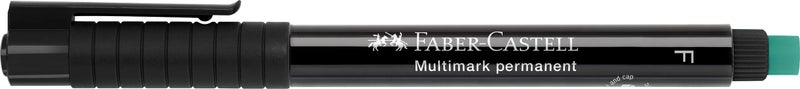 فابير كاستل أقلام ملونة دائمة من Faber-Castell، لون أسود، مقاومة للماء، مجموعة من 10 أقلام - Image 1
