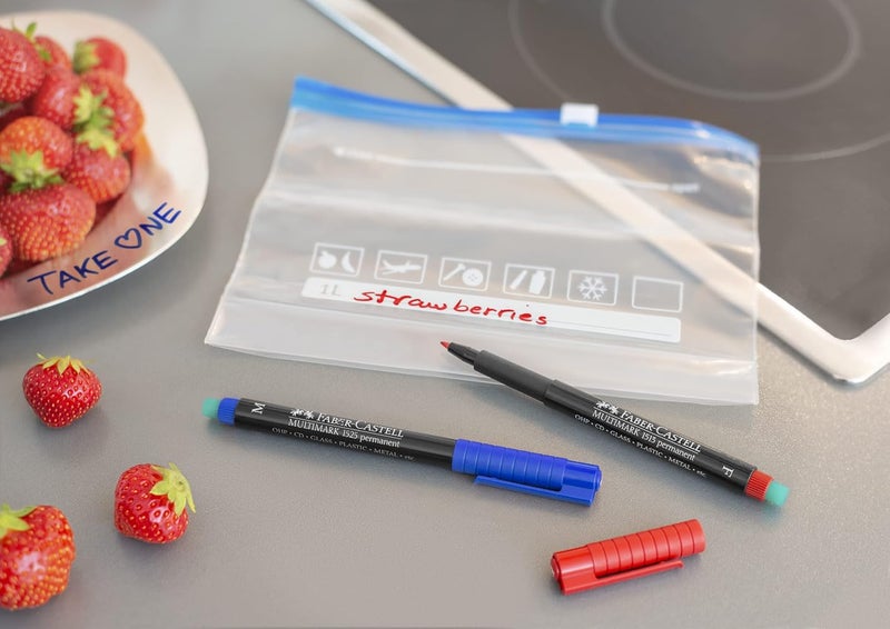 فابير كاستل أقلام ملونة دائمة من Faber-Castell، لون أسود، مقاومة للماء، مجموعة من 10 أقلام - Image 5