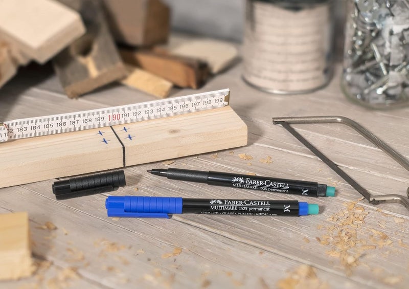 فابير كاستل أقلام ملونة دائمة من Faber-Castell، لون أسود، مقاومة للماء، مجموعة من 10 أقلام - Image 4