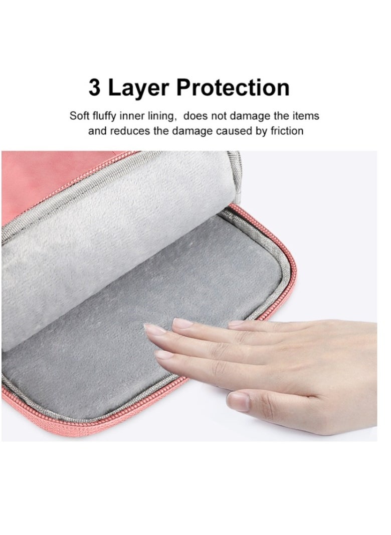 Y&D 9-11 Inch Tablet Sleeve Bag Carrying Case for iPad Pro 11 2021-2018 Air 5/4 10.9 10.2 Galaxy Tab A8 10.5/Tab S8 11" Surface Go 2/1 Protective with Pocket Pink  - Image 4