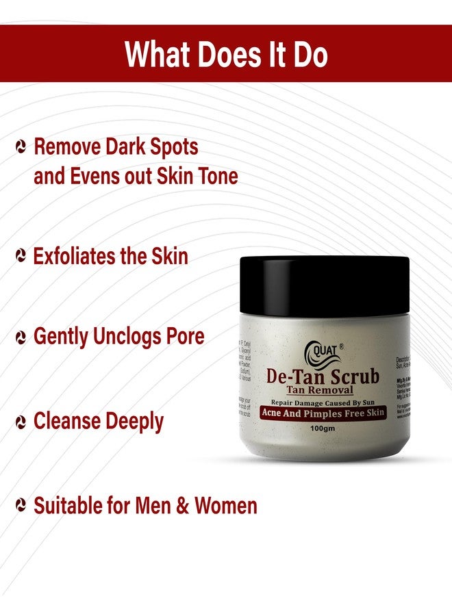 Quat De-Tan Scrub for Tan Removal, Acne and Pimples Free Skin, 100g - Image 4